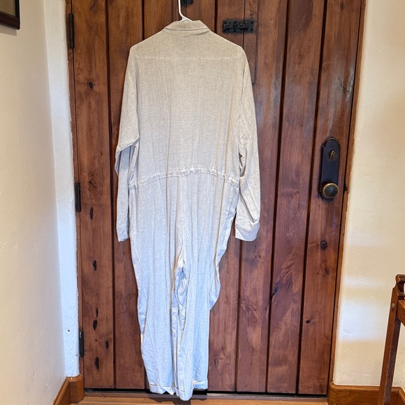 TYSA Womens Fly Me To The Moon Linen Jumpsuit in Neutral Size 4 - Picture 5 of 8